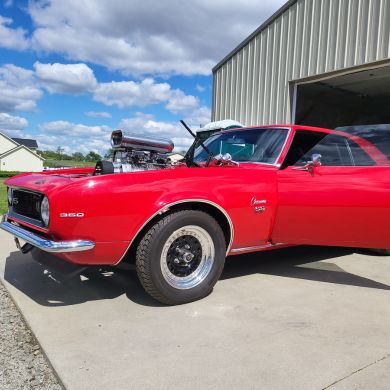 hot rod car after body restoration